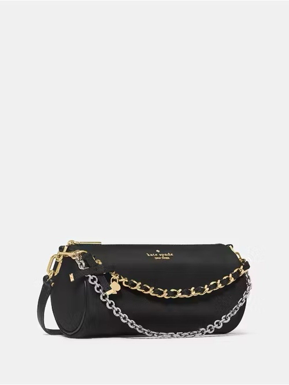 ♠️Kate Spade Roulette KSNYL Nylon Convertible Barrel Crossbody Bag, Black NWT